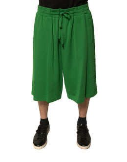 Dolce & Gabbana Grüne Baumwollmischung Herren Bermudashorts