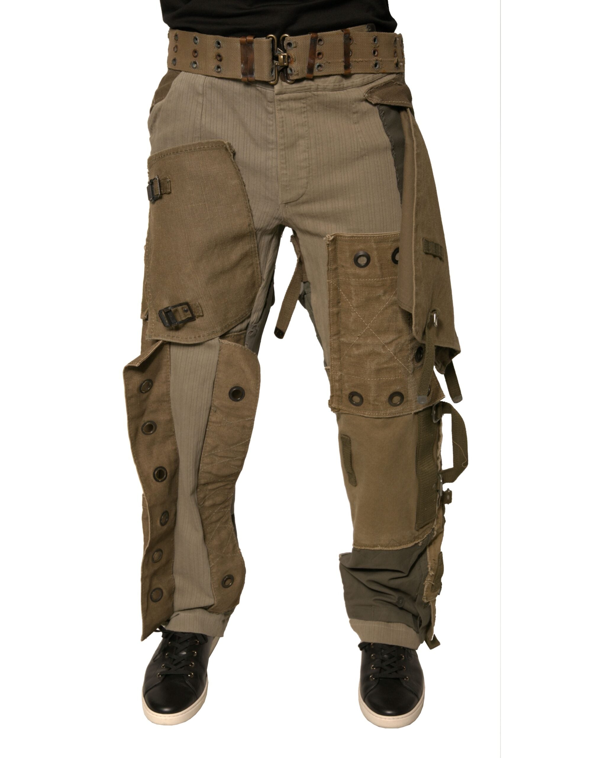 Dolce & Gabbana Multicolor Rekonstruierte Flug Cargo-Hose