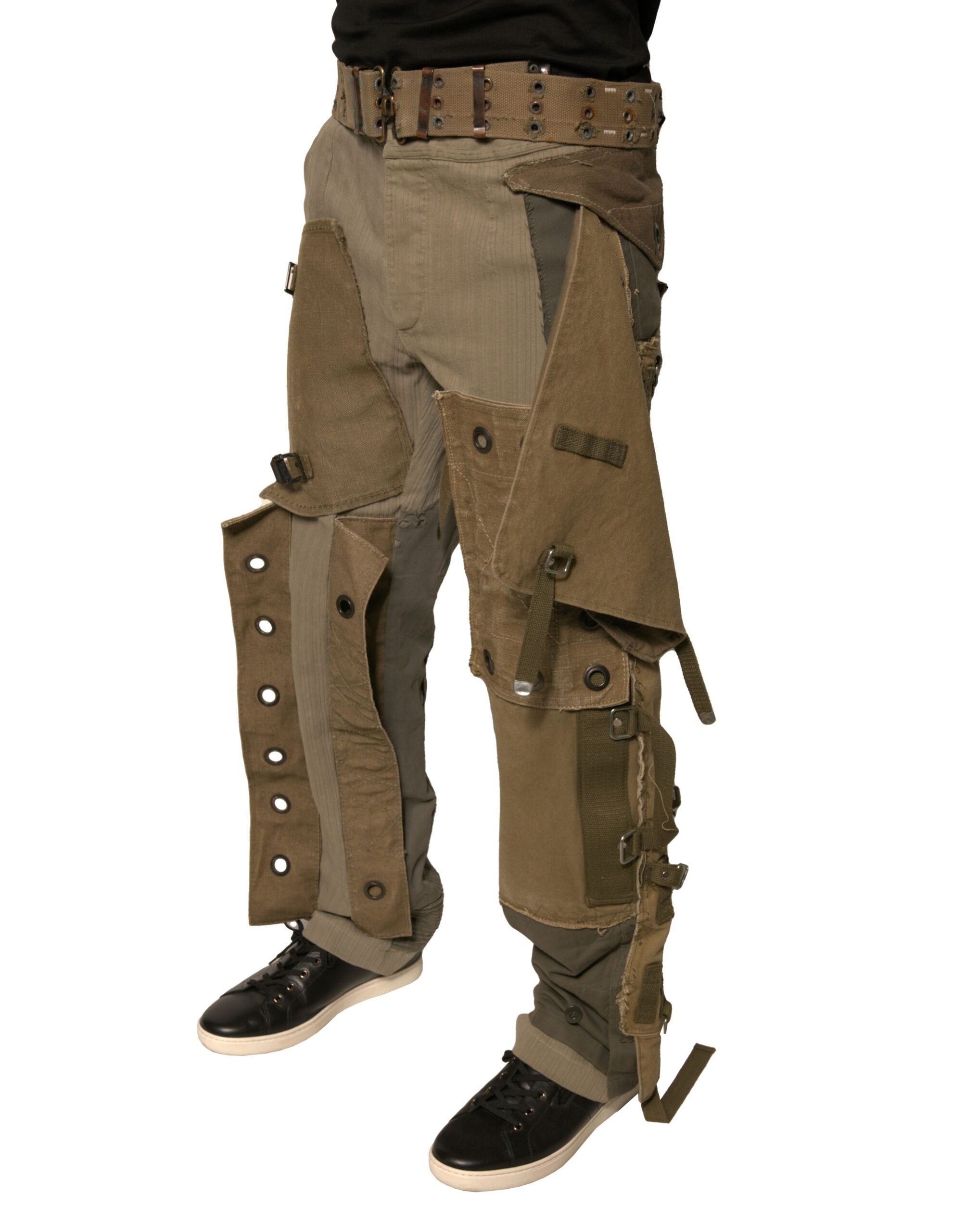 Dolce & Gabbana Multicolor Rekonstruierte Flug Cargo-Hose