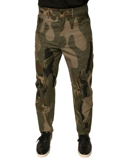 Dolce & Gabbana Multicolor Camouflage Baumwollhose