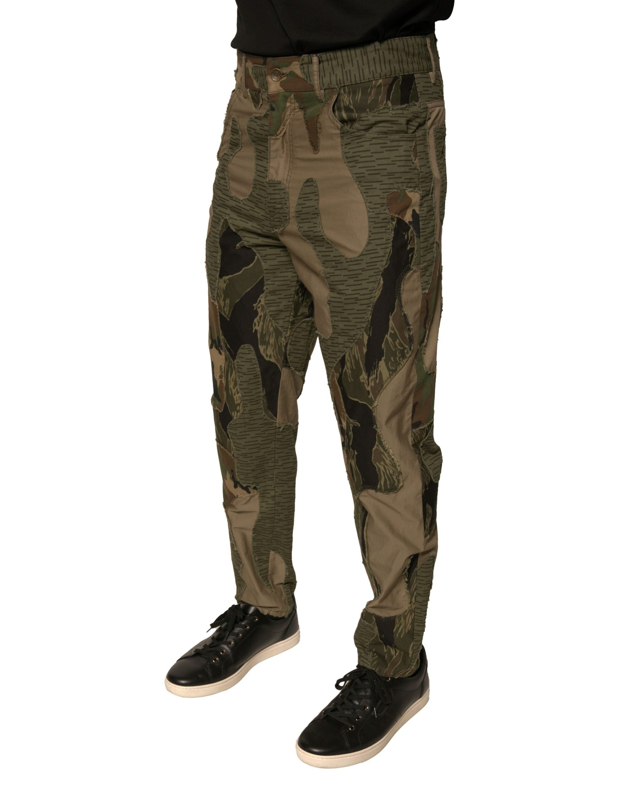 Dolce & Gabbana Multicolor Camouflage Baumwollhose