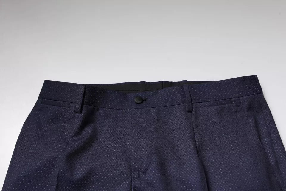 Dolce & Gabbana Dunkelblaue Baumwolle Herren Anzughose