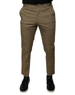 Dolce & Gabbana Braunes Logo Herren Casual Tapered Pants