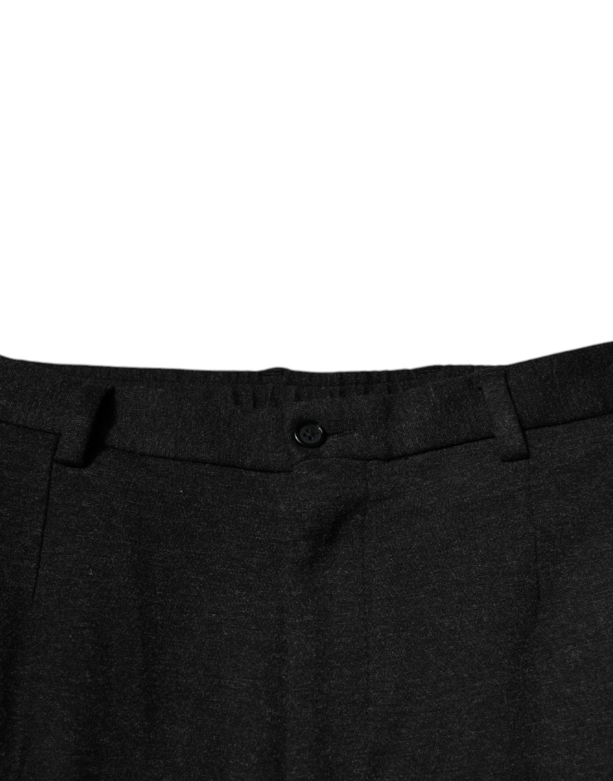 Dolce & Gabbana Schwarze Viskose Cargo Herren Freizeithosen