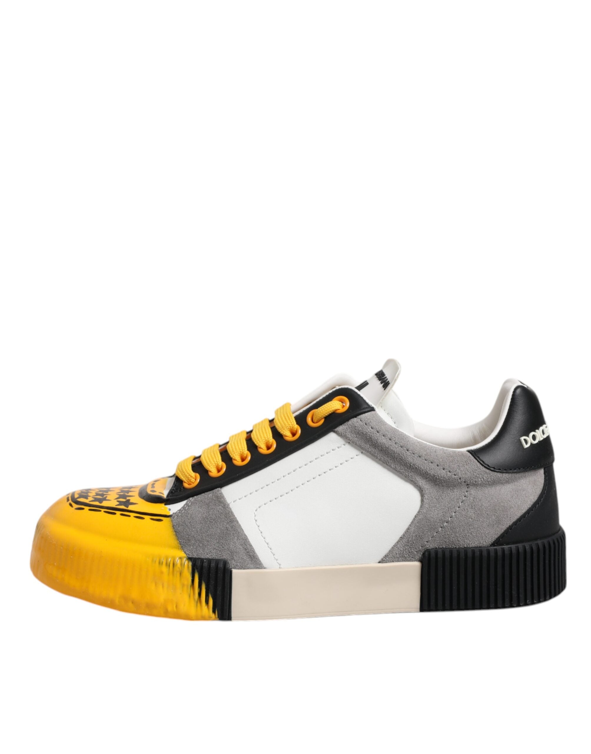 Dolce & Gabbana Multicolor Leder DNA Low Top Sneakers Schuhe