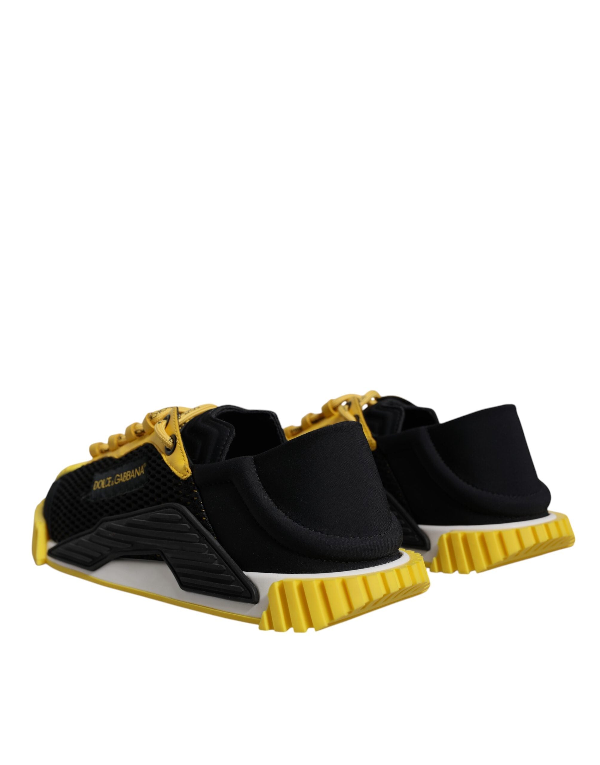 Dolce & Gabbana Schwarz Gelb Low Top NS1 Turnschuhe Schuhe