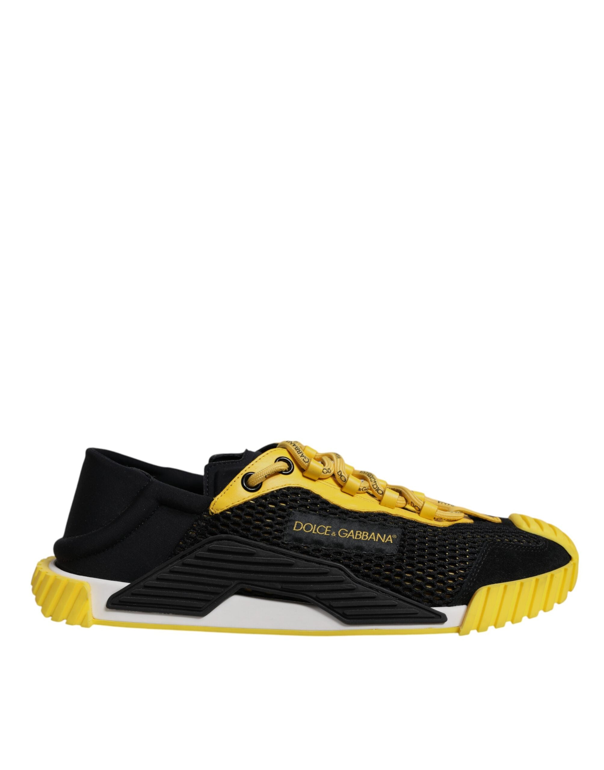 Dolce & Gabbana Schwarz Gelb Low Top NS1 Turnschuhe Schuhe