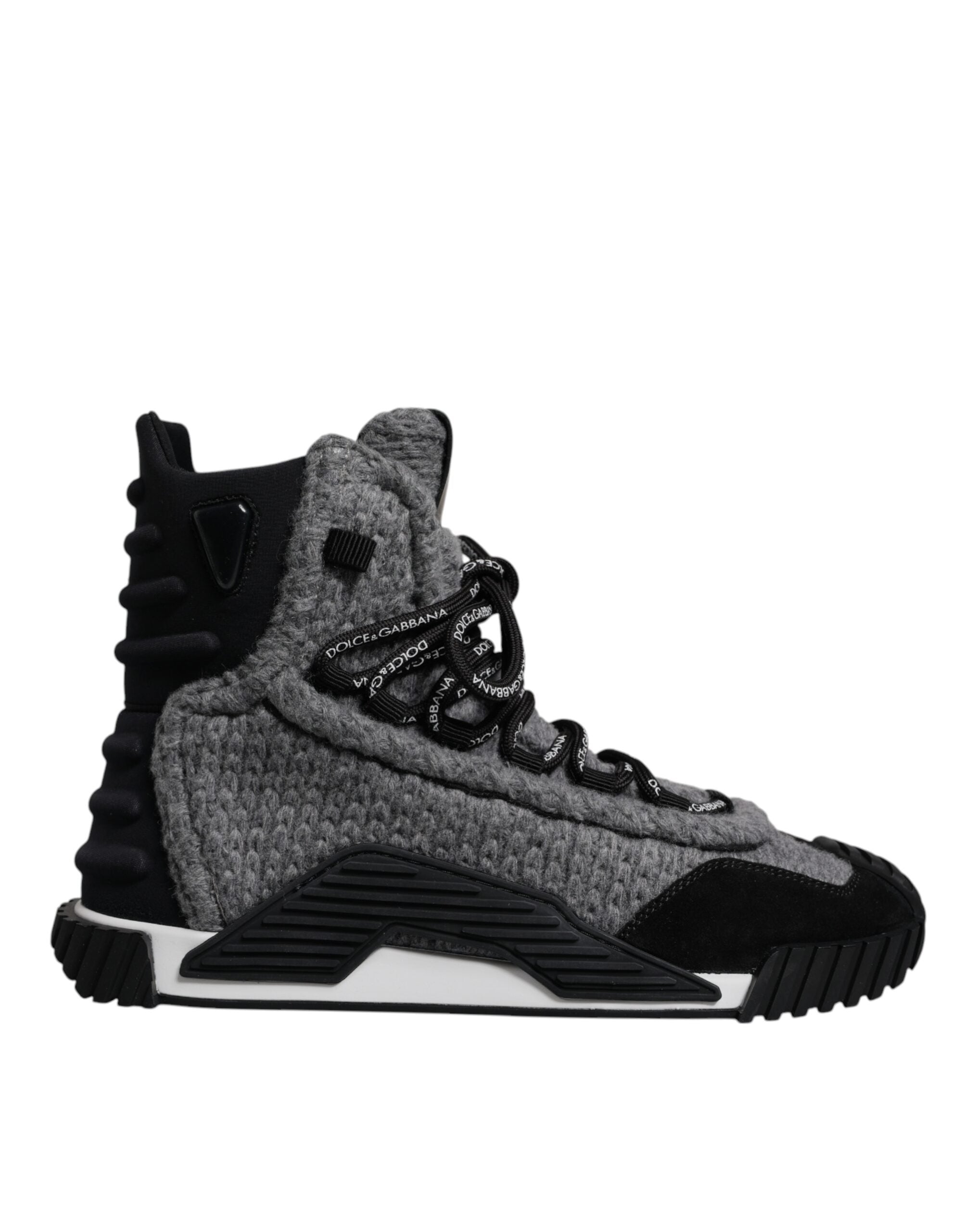 Dolce & Gabbana Grau Schwarz NS1 High Top Stiefel Sneakers Schuhe
