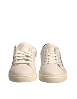 Dolce & Gabbana Weiß Wildleder Leder Low Top Turnschuhe Schuhe