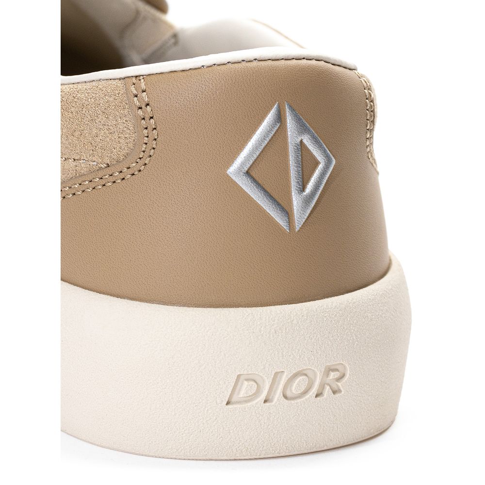 Dior Beige Leder Slipper-Loafer