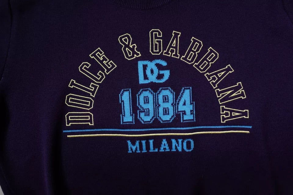 Dolce & Gabbana Blauer 1984 Milano Rundhals-Sweatshirt
