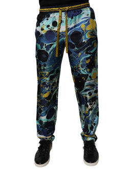 Dolce & Gabbana Multicolor Marmorierte Jogginghose Jogginghose Hose
