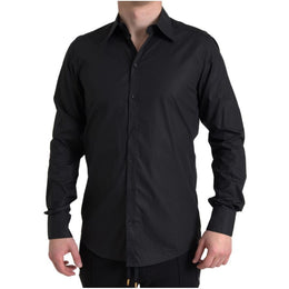 Dolce & Gabbana Schwarzes Baumwollhemd