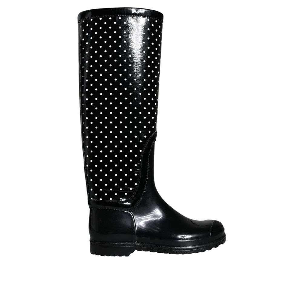 Dolce & Gabbana Schwarze Gummistiefel