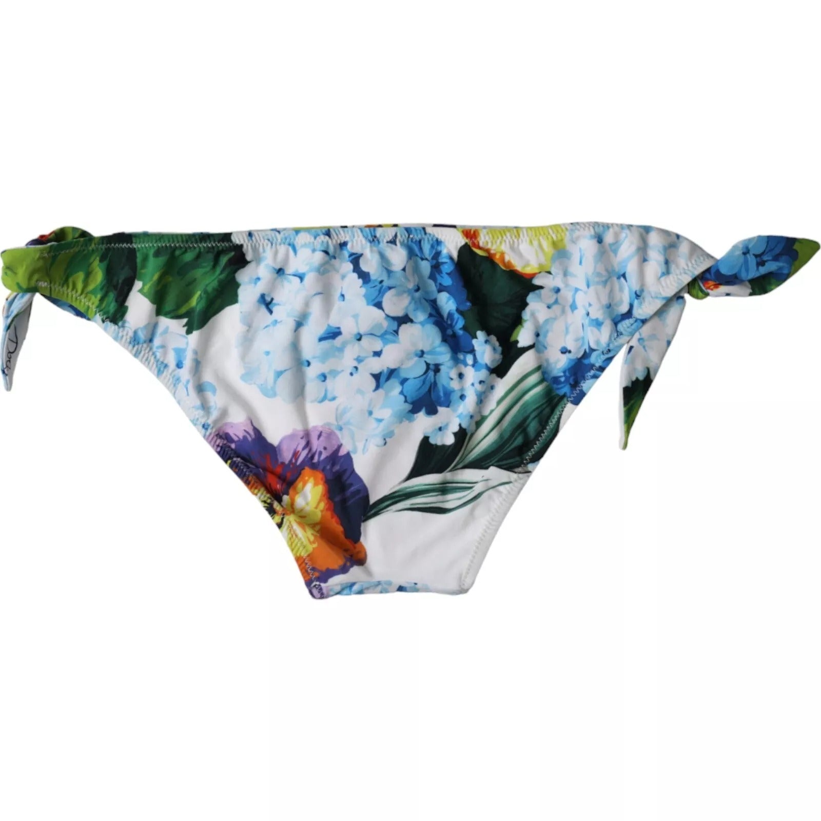 Dolce & Gabbana Weiße Bikinihose mit Blumenprint