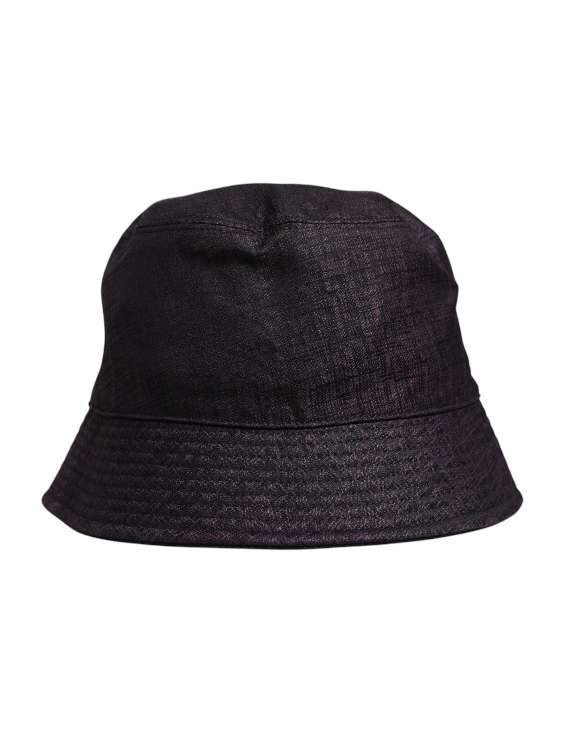 Dolce & Gabbana Schwarzer Nylon-Eimerhut mit breiter Krempe
