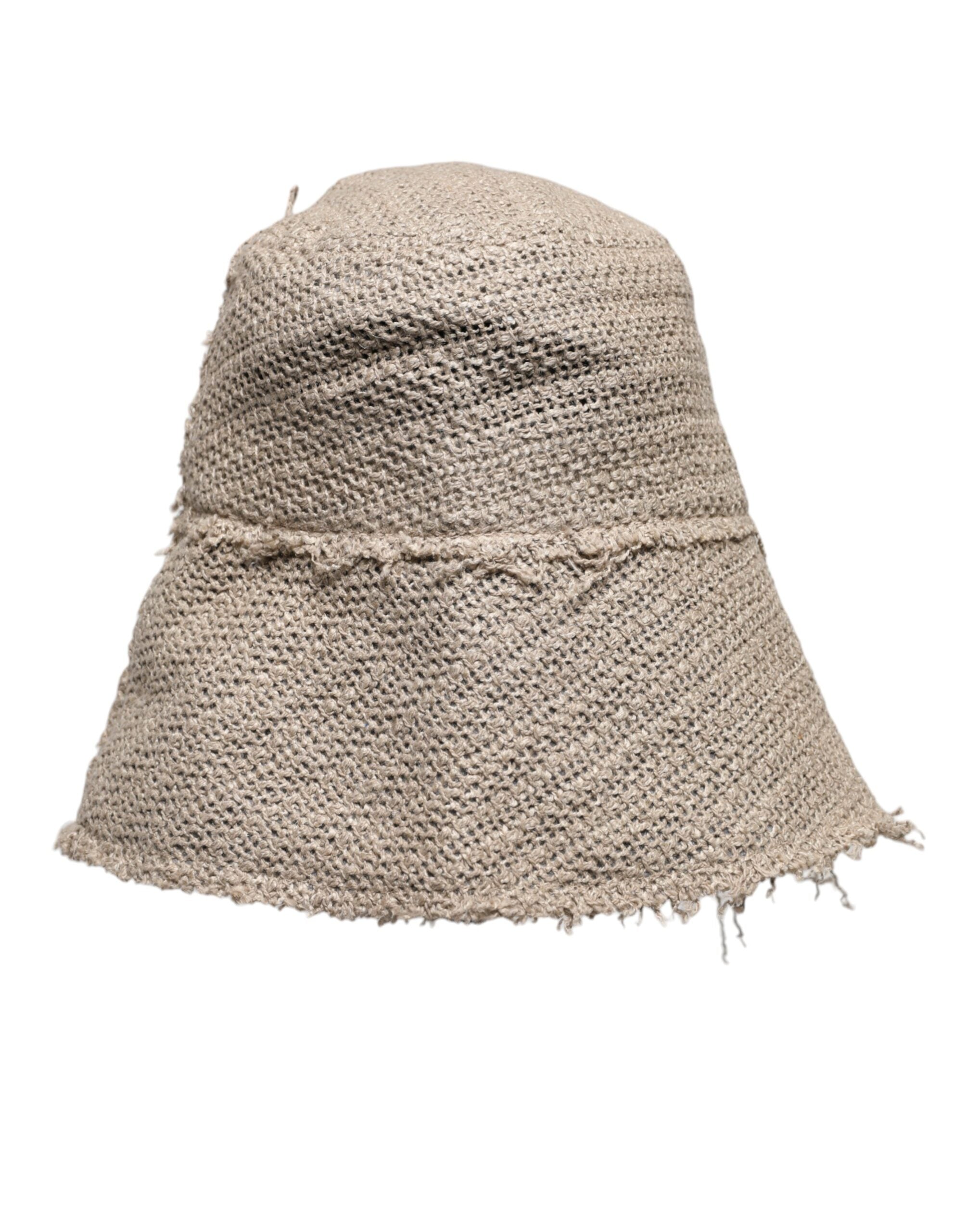 Dolce & Gabbana Beige Leinen Hut mit breiter Krempe