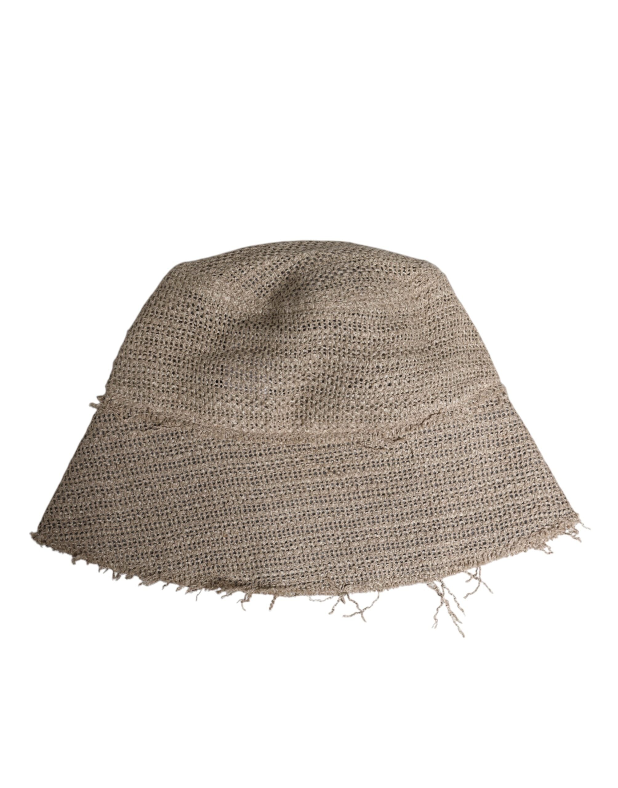 Dolce & Gabbana Beige Leinen Hut mit breiter Krempe