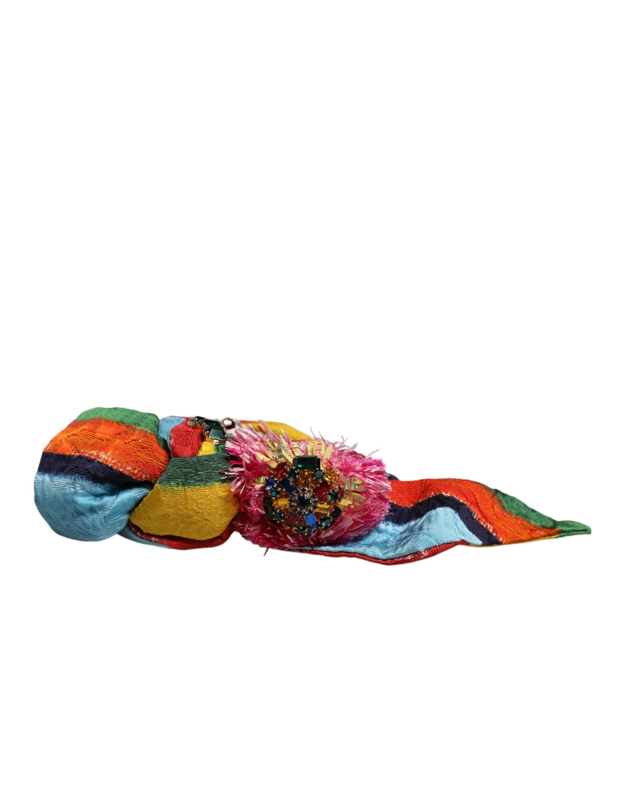 Dolce & Gabbana Multicolor Floral Crystal verschönert Diadem Stirnband