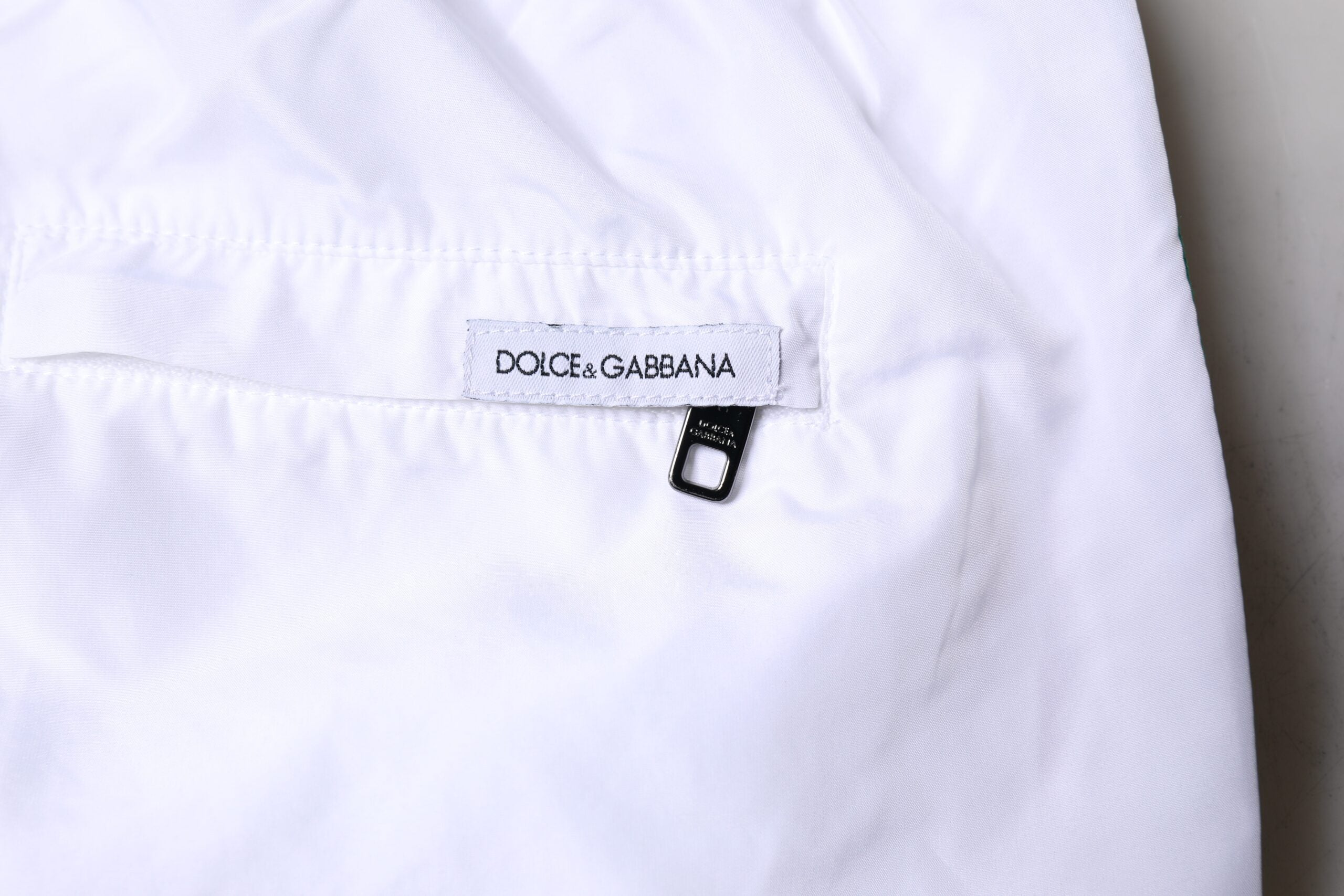 Dolce & Gabbana Weiße Streifen Beachwear Shorts 2 Stück Bademode