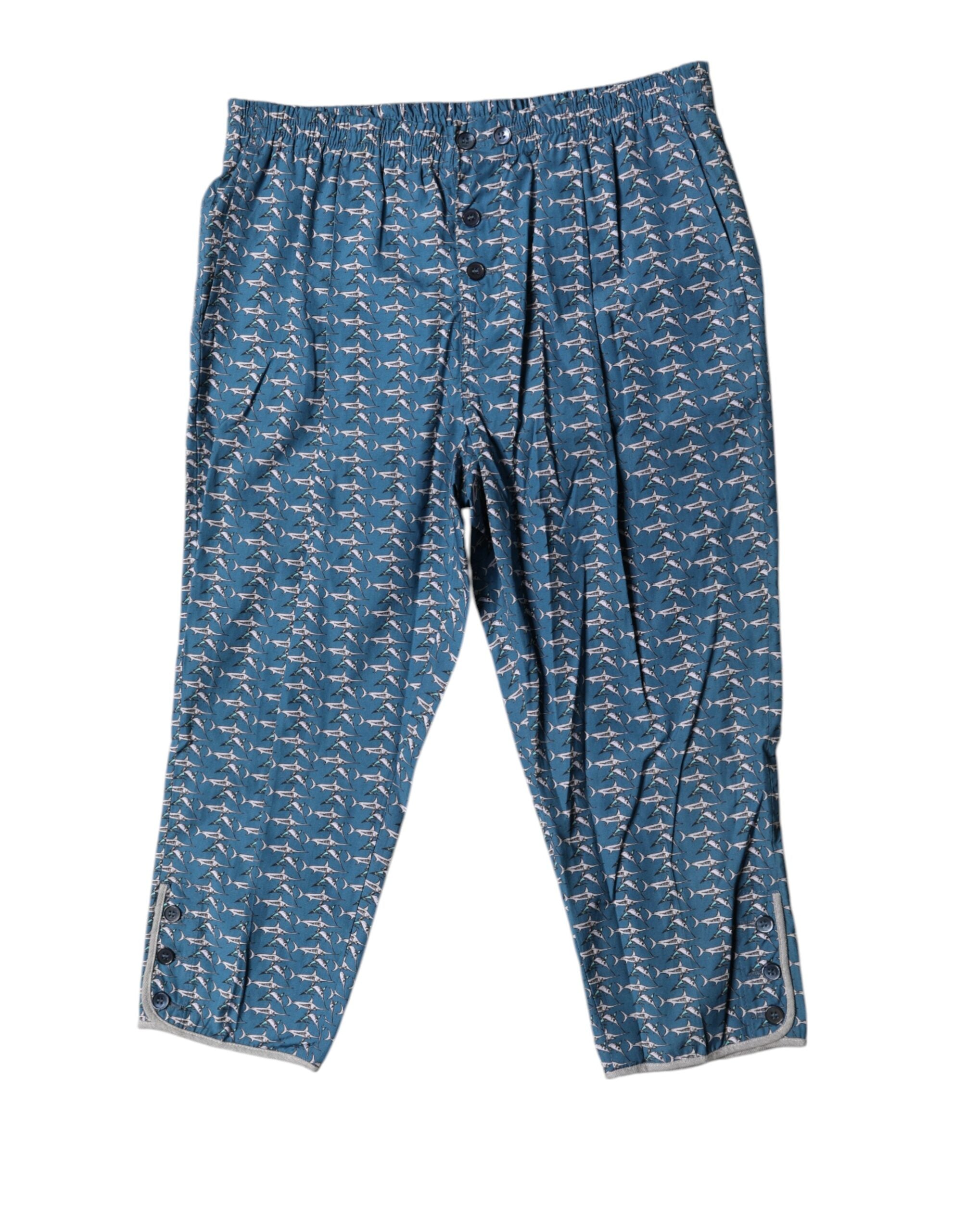 Dolce & Gabbana Blauer Hai Print Gekürzte Bademode Bademode