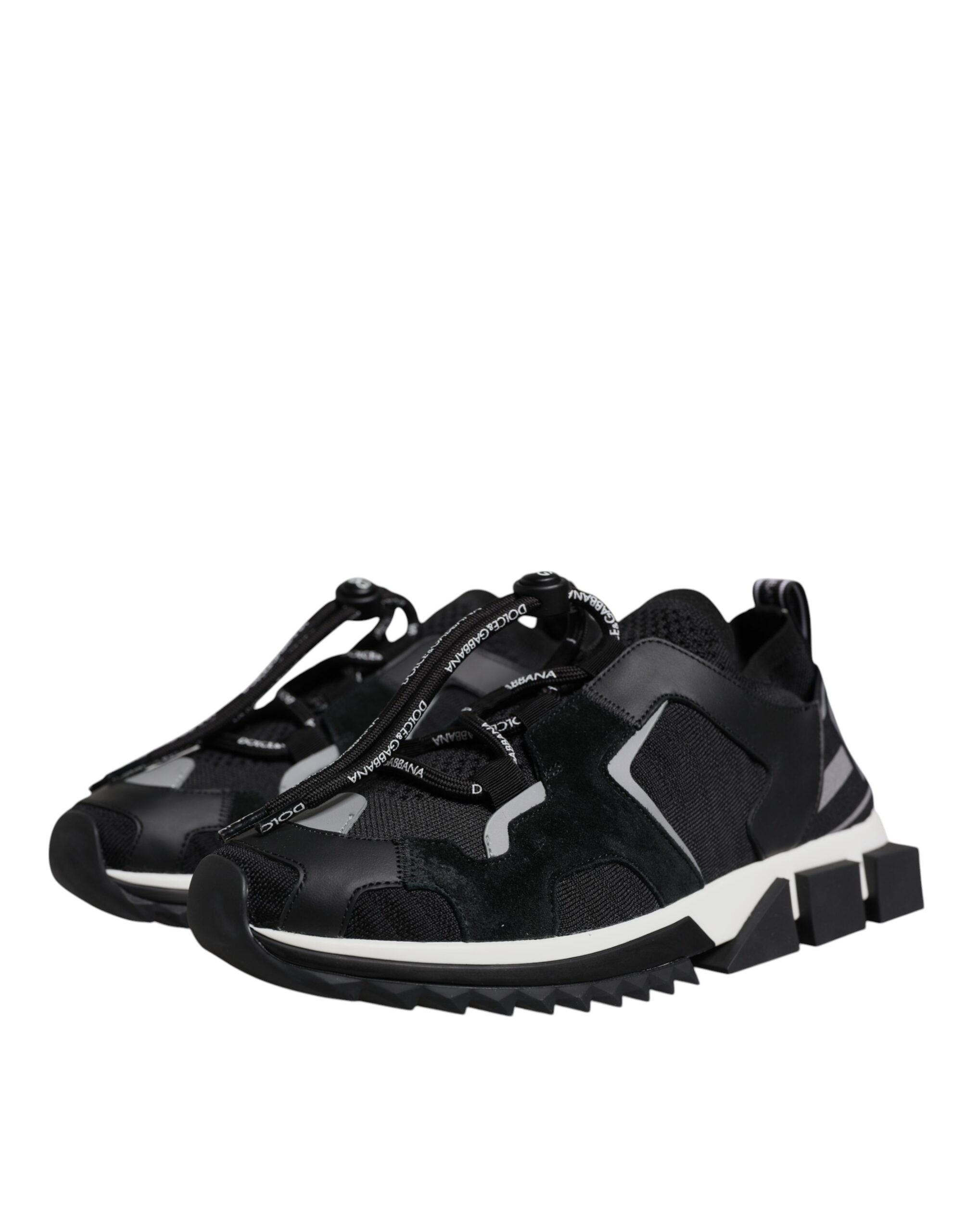Dolce & Gabbana Schwarze Sorrento-Trekking-Sneakers aus Mesh