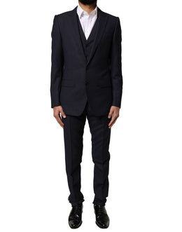 Dolce & Gabbana Schwarzer Fantasy MARTINI 3 Stück Formal Anzug