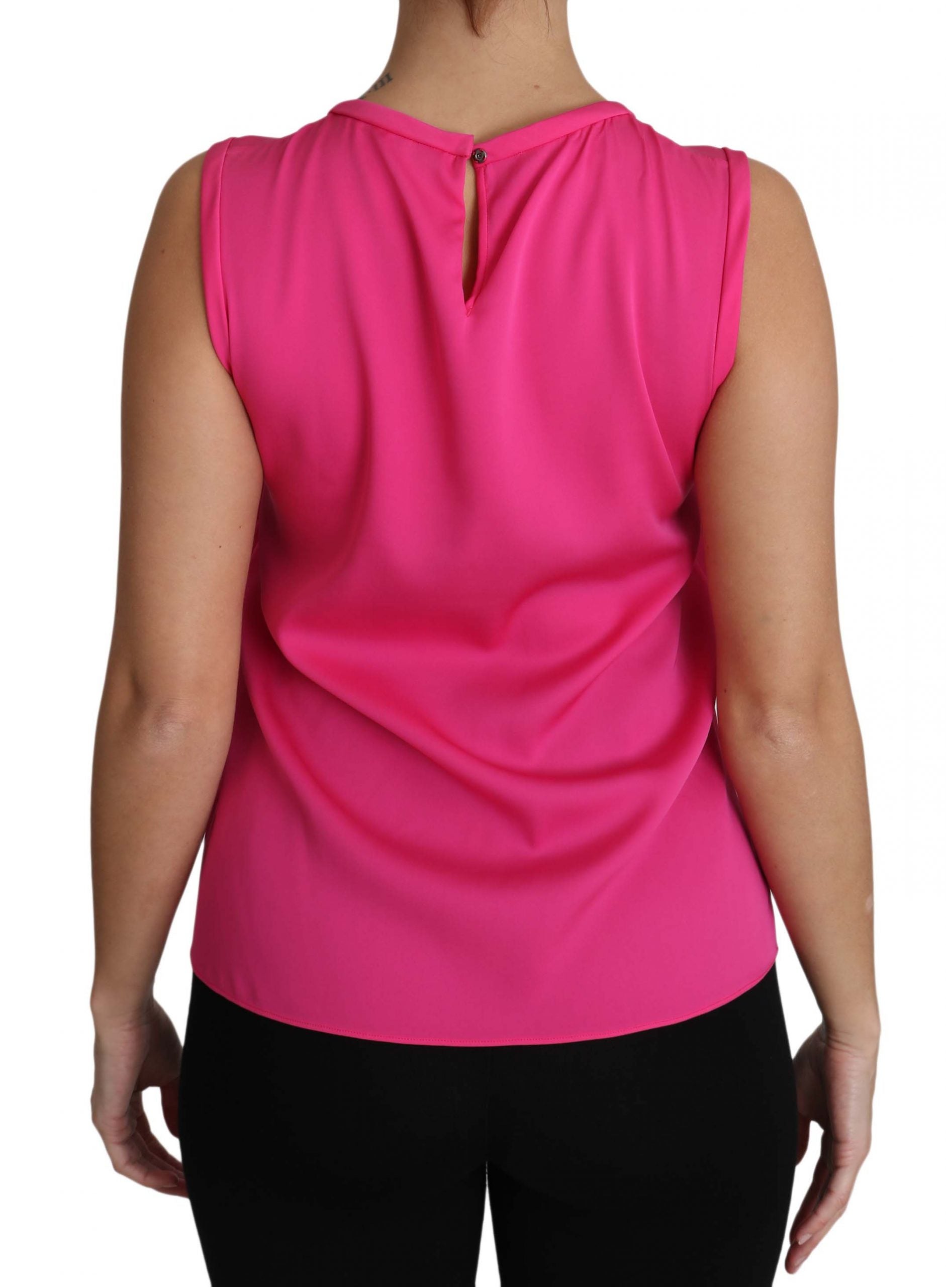 Dolce & Gabbana Rosa Familie Seide Tank Mama Bluse Top Shirt