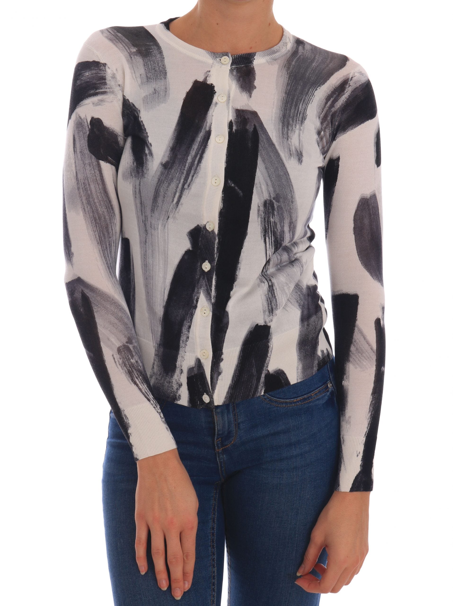 Dolce & Gabbana Strickjacke Leichter Seidenpinselstrich Pullover