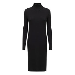 Bottega Veneta Langes Wollkleid in Schwarz