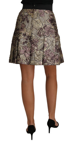 Dolce & Gabbana A-Linie Mini-Rock mit Blumendruck aus Jaquard