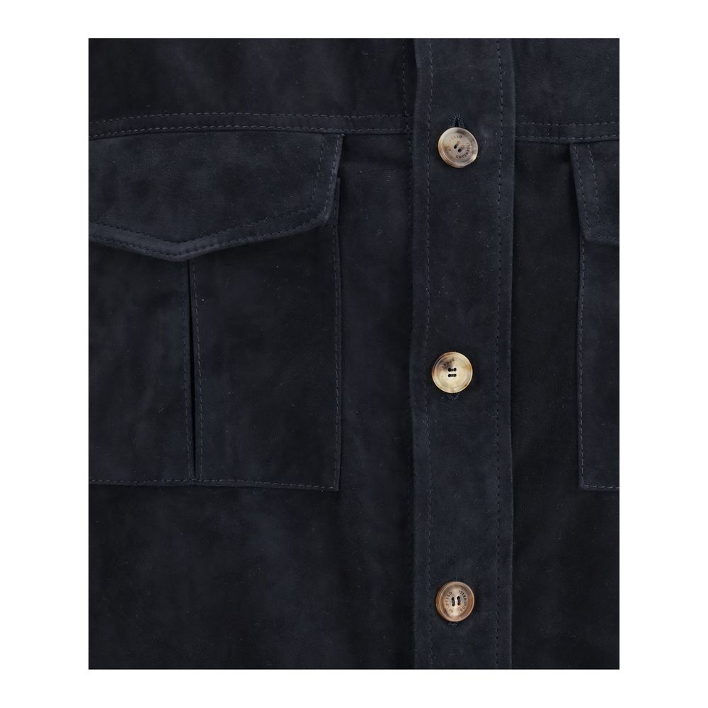 Brunello Cucinelli Wildleder-Hemdjacke