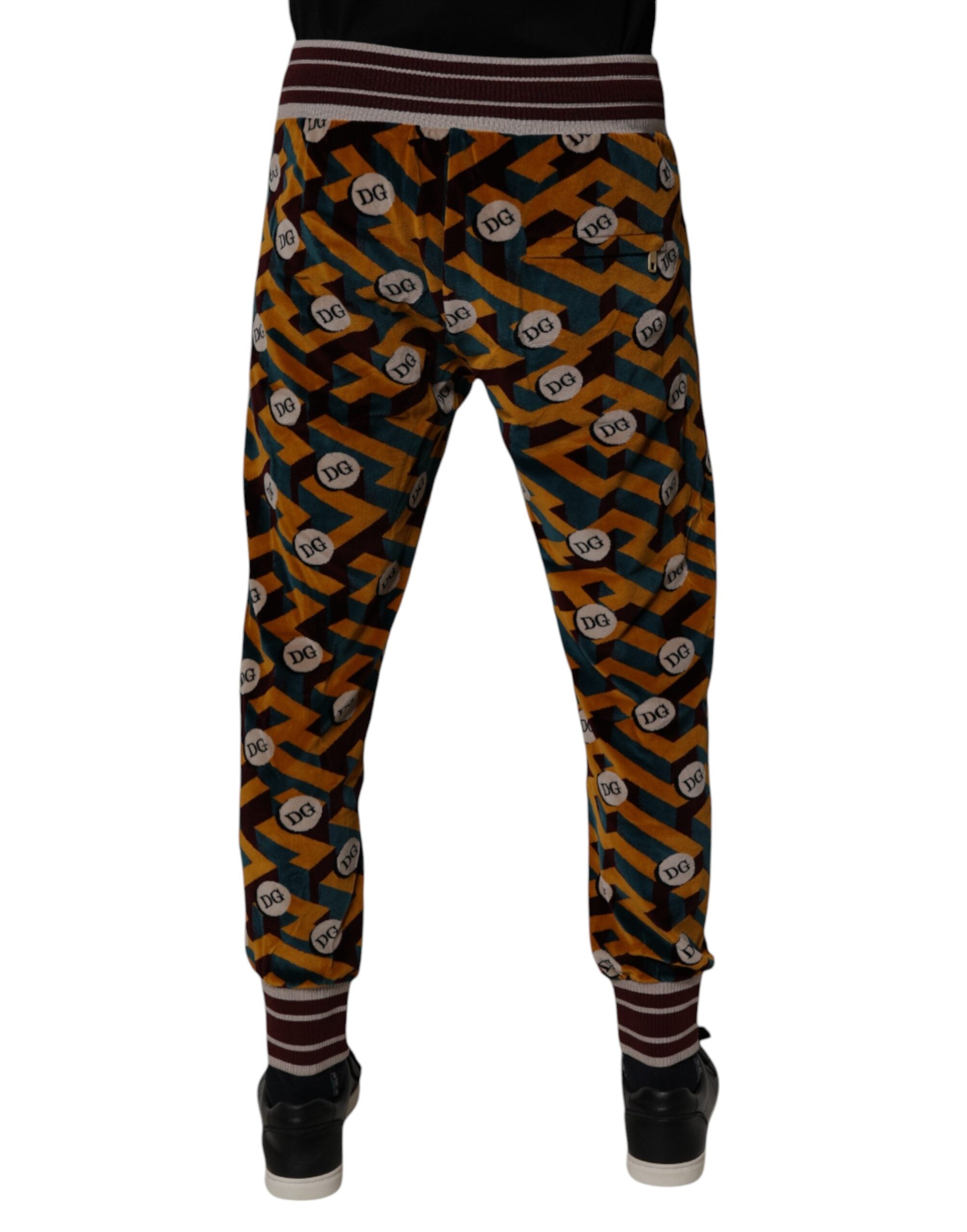 Dolce & Gabbana Mehrfarbige Logo-Monogramm-Jogger-Sweatpants
