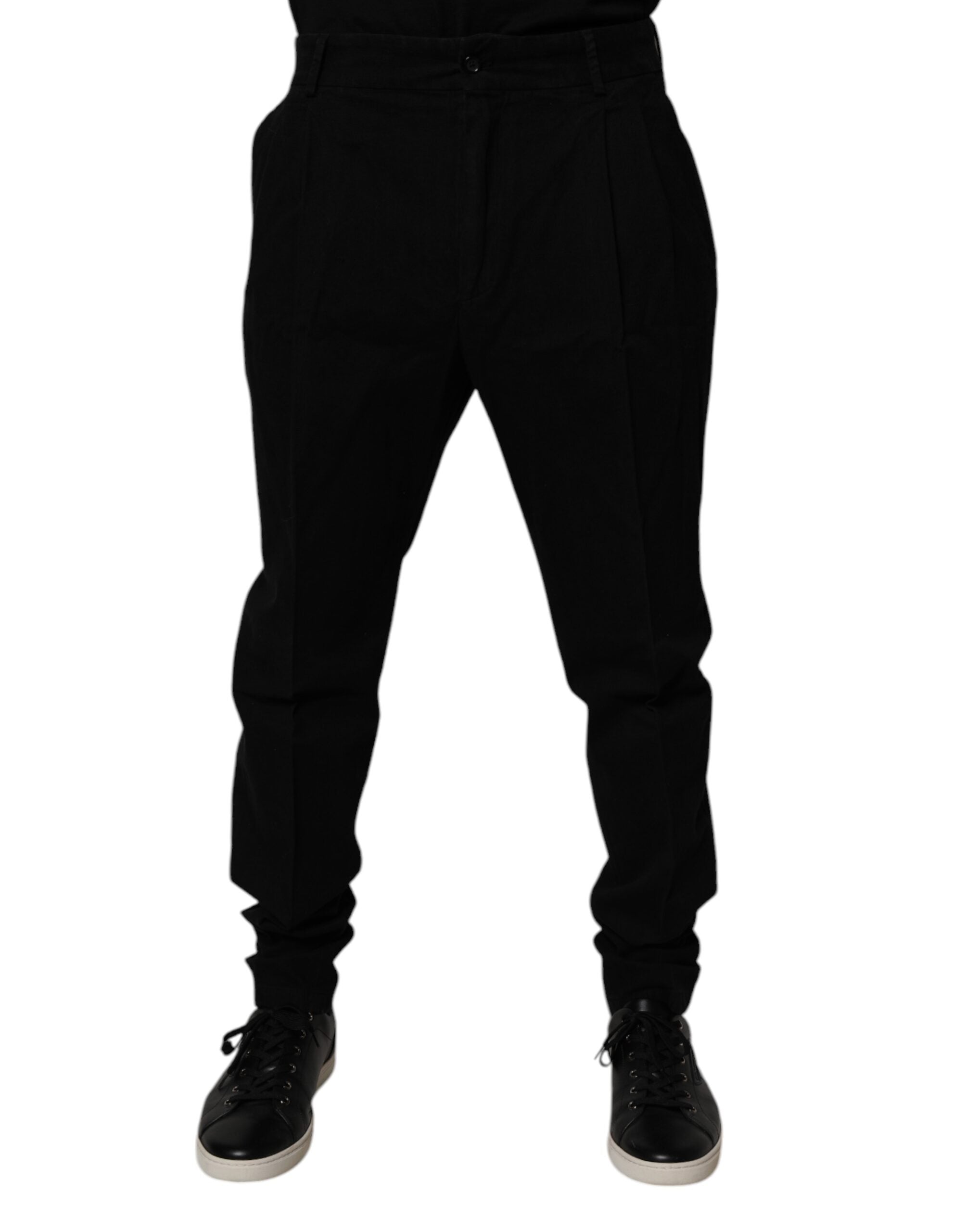 Dolce & Gabbana Schwarze Baumwoll-Stretch-Skinny-Hose
