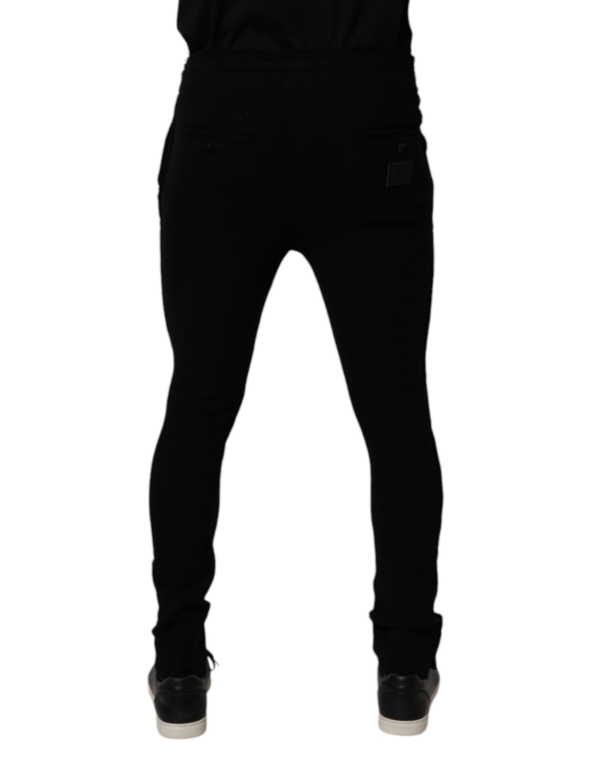 Dolce & Gabbana Schwarzer Kaschmir-Jogger Herren-Sweatpants Hose