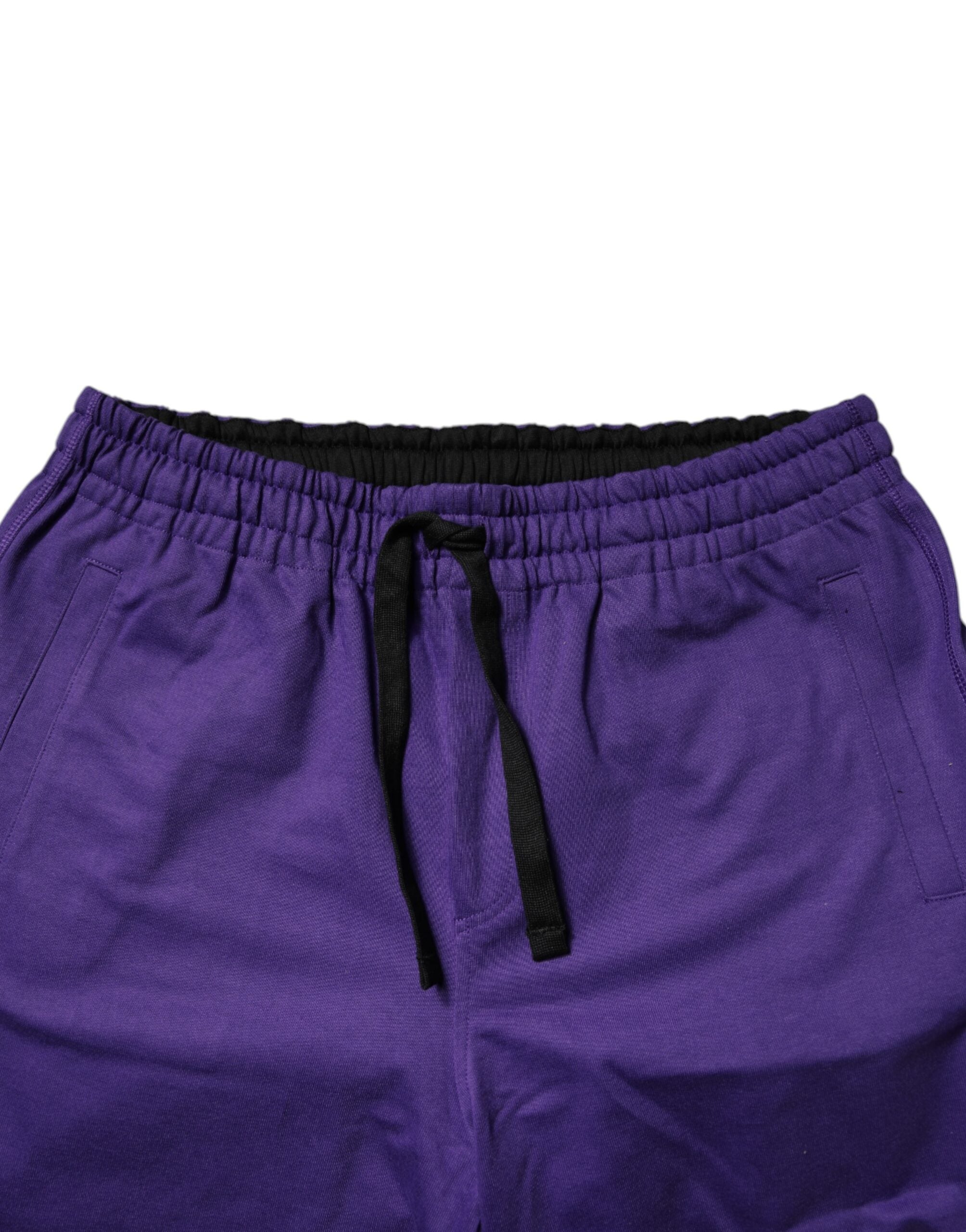 Dolce & Gabbana Lila Baumwolle Männer Bermuda Sweatshorts Shorts