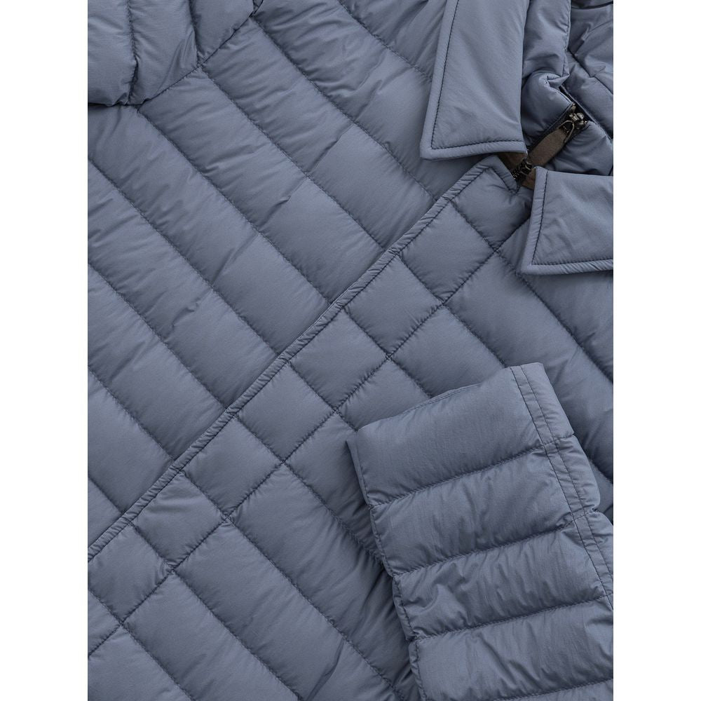 Herno Blauer Polyester-Mantel