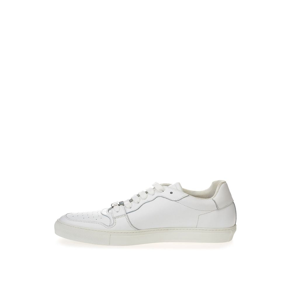 Roberto Cavalli Weiße Low-Top-Sneaker aus Leder