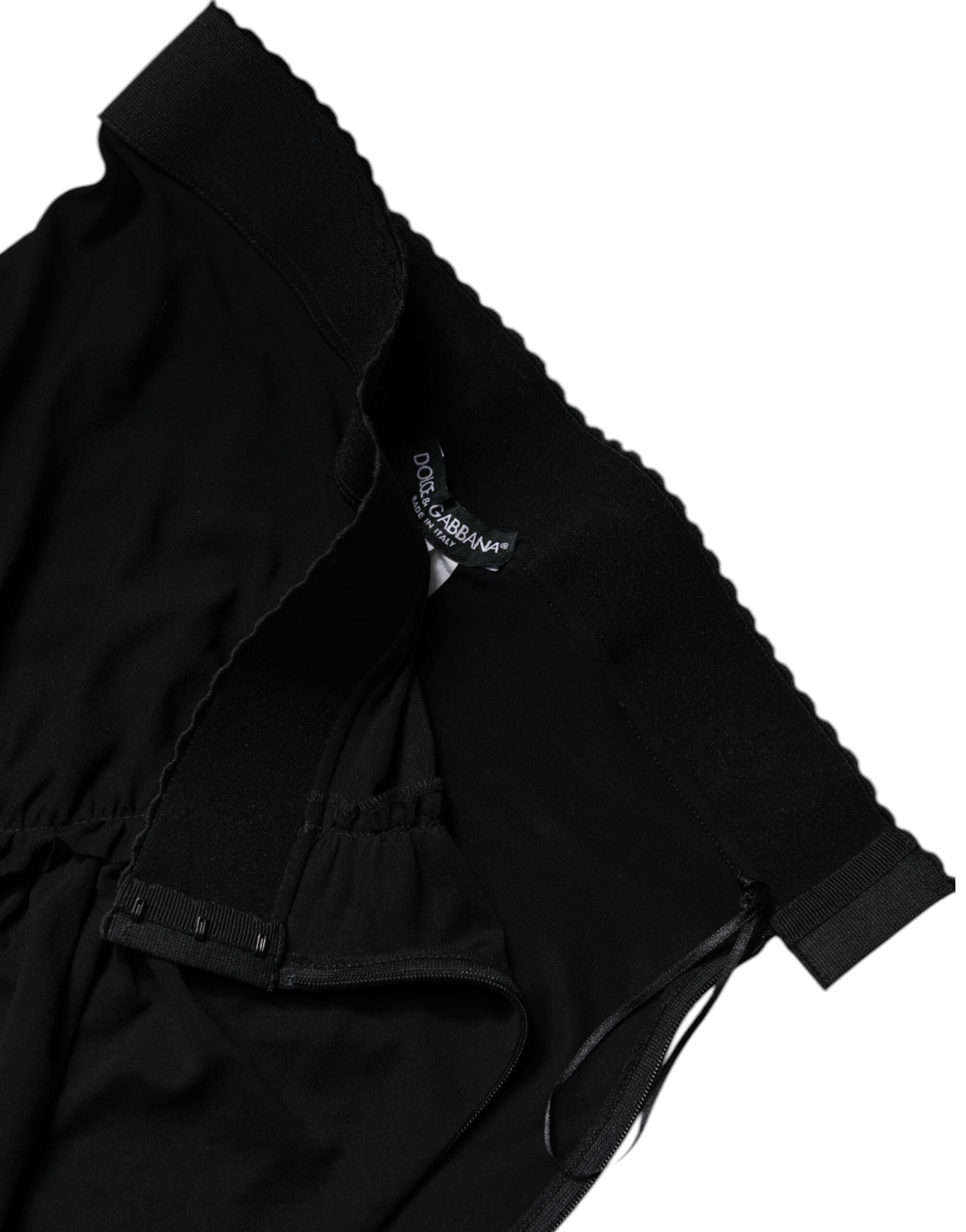 Dolce & Gabbana Schwarzer Midi-Rock mit hoher Taille und Meerjungfrauenschnitt