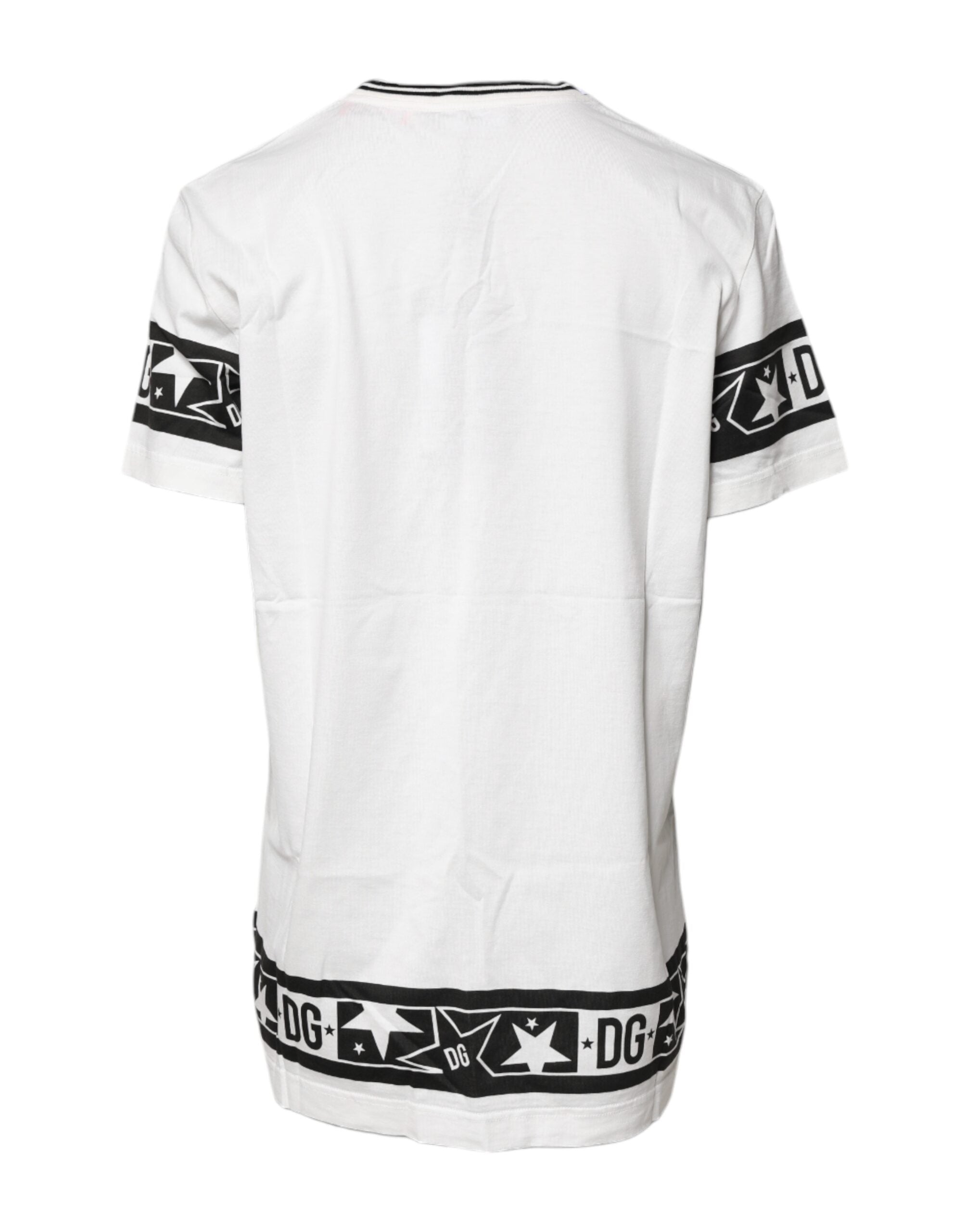 Dolce & Gabbana Weißes #DGMillennials Baumwoll-T-Shirt mit Rundhalsausschnitt