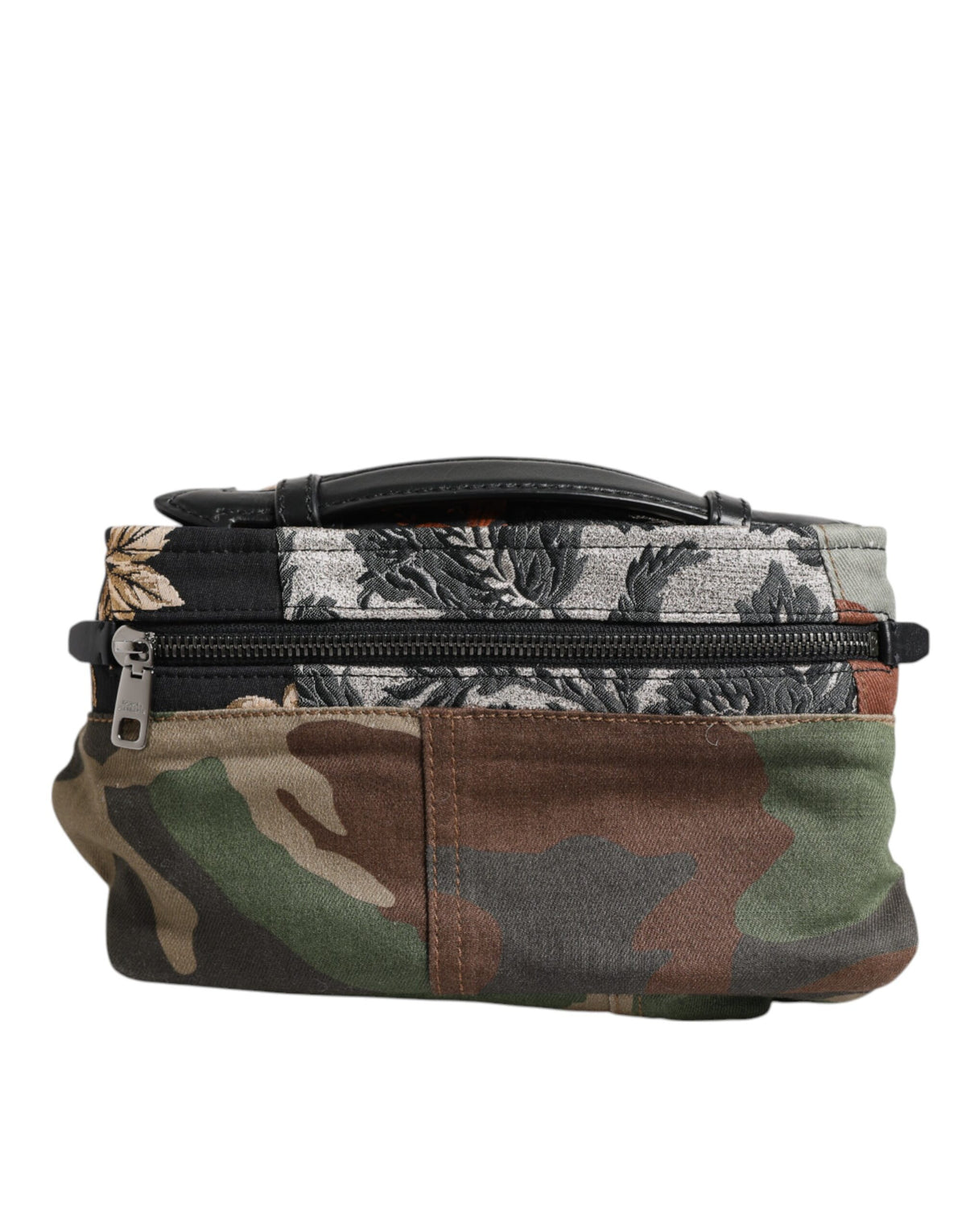 Dolce & Gabbana Multicolor Camouflage Patchwork Logo Taille Gürteltasche