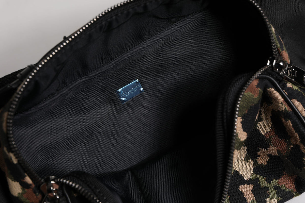 Dolce & Gabbana Multicolor Leopard DG Logo Gürtel Taille Gürteltasche