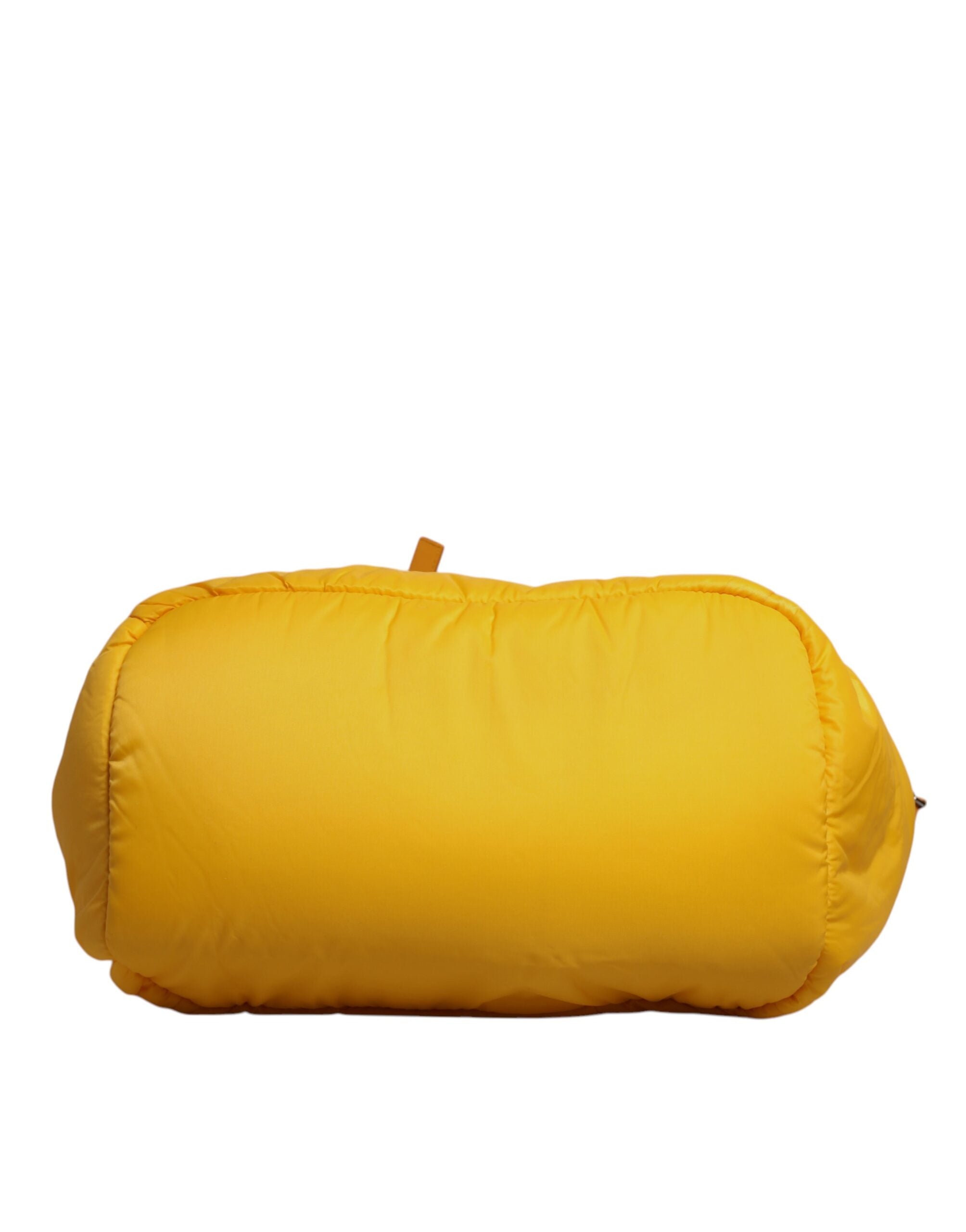 Dolce & Gabbana Gelbe Orange Nylon Logo Plaque Hand Schulter Duffle Bag