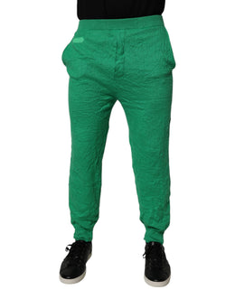 Dsquared² Grüne Baumwolle Elastische Taille Männer Freizeithosen