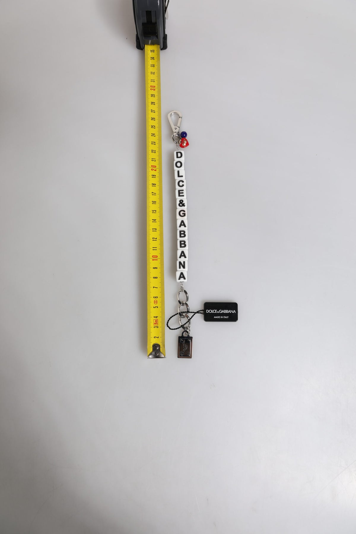 Dolce & Gabbana Silber Messing Kette Würfel Logo verschönert Charme Armband