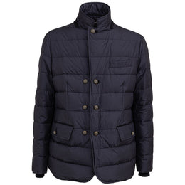 Dolce & Gabbana Blauer Polyester-Mantel