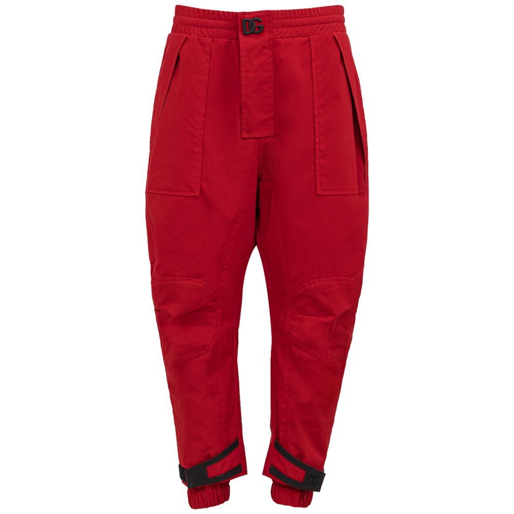 Dolce & Gabbana Rote Polyamid-Sportleggings