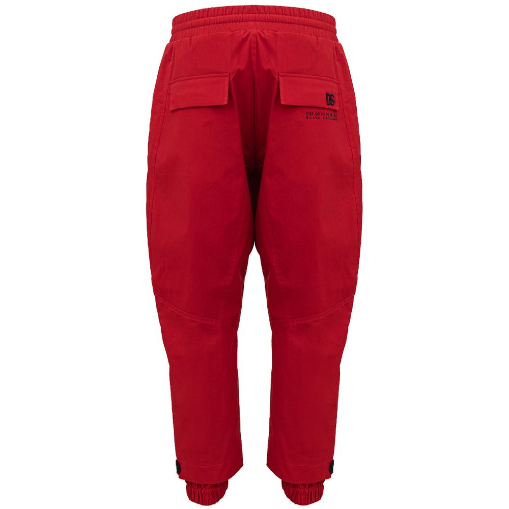 Dolce & Gabbana Rote Polyamid-Sportleggings