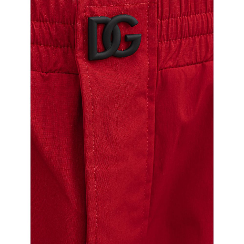 Dolce & Gabbana Rote Polyamid-Sportleggings