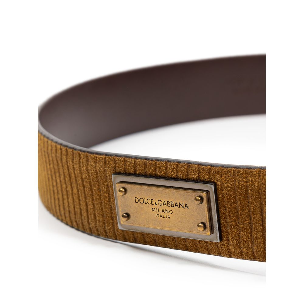 Dolce & Gabbana Brauner Ledergürtel Regular Fit